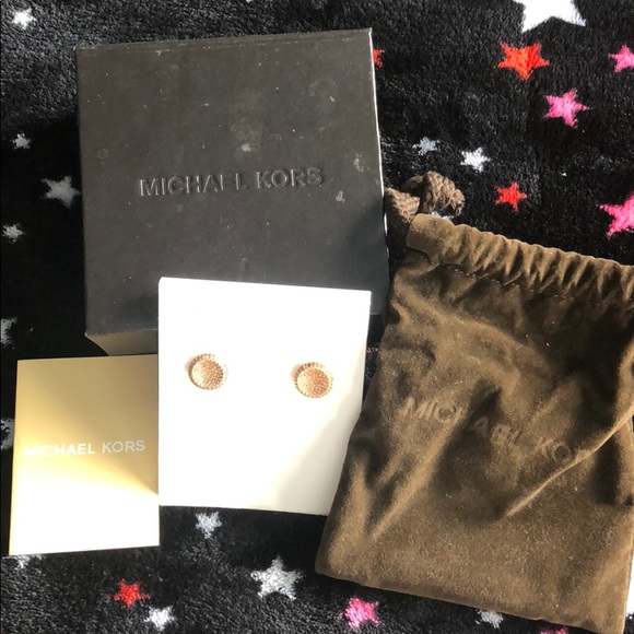 MK rose gold stub earrings - Picture 1 of 1